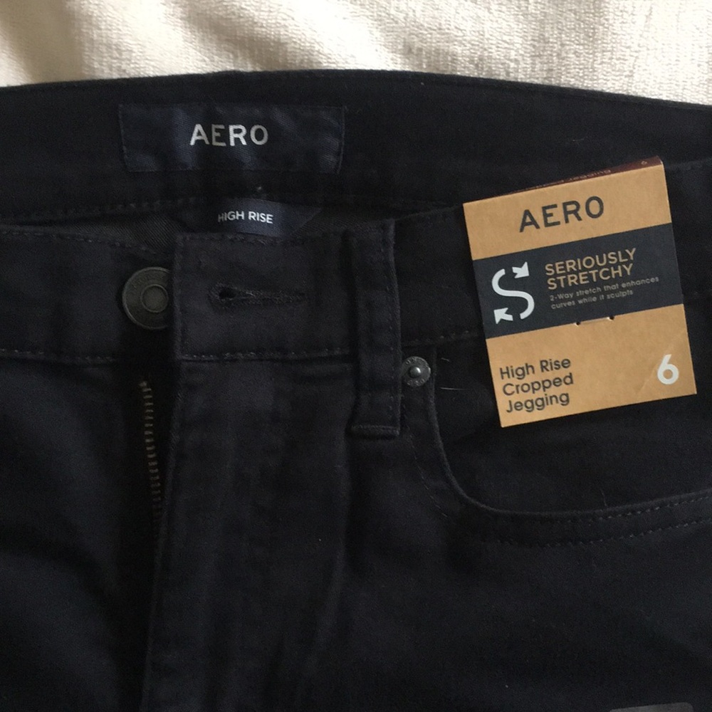 Black cropped jeggings